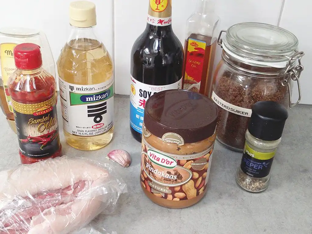 Peanut flavored barbecue pork belly ingredients