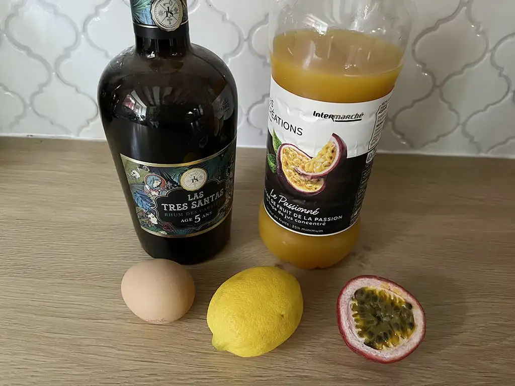 Passion fruit sour ingredients
