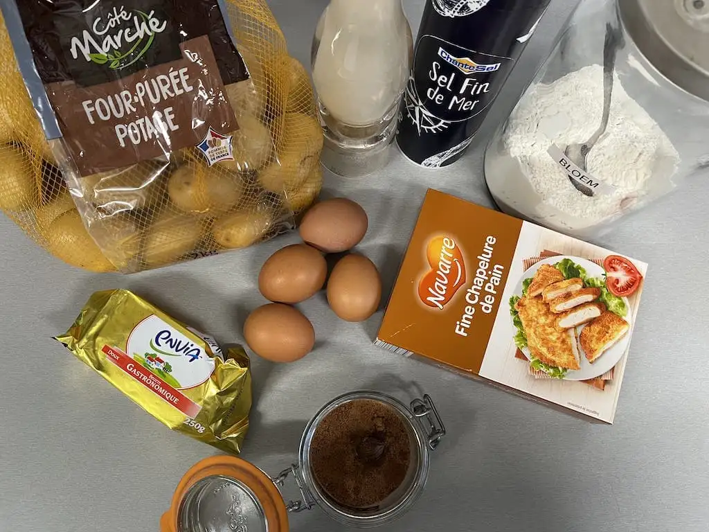 Potato croquettes ingredients