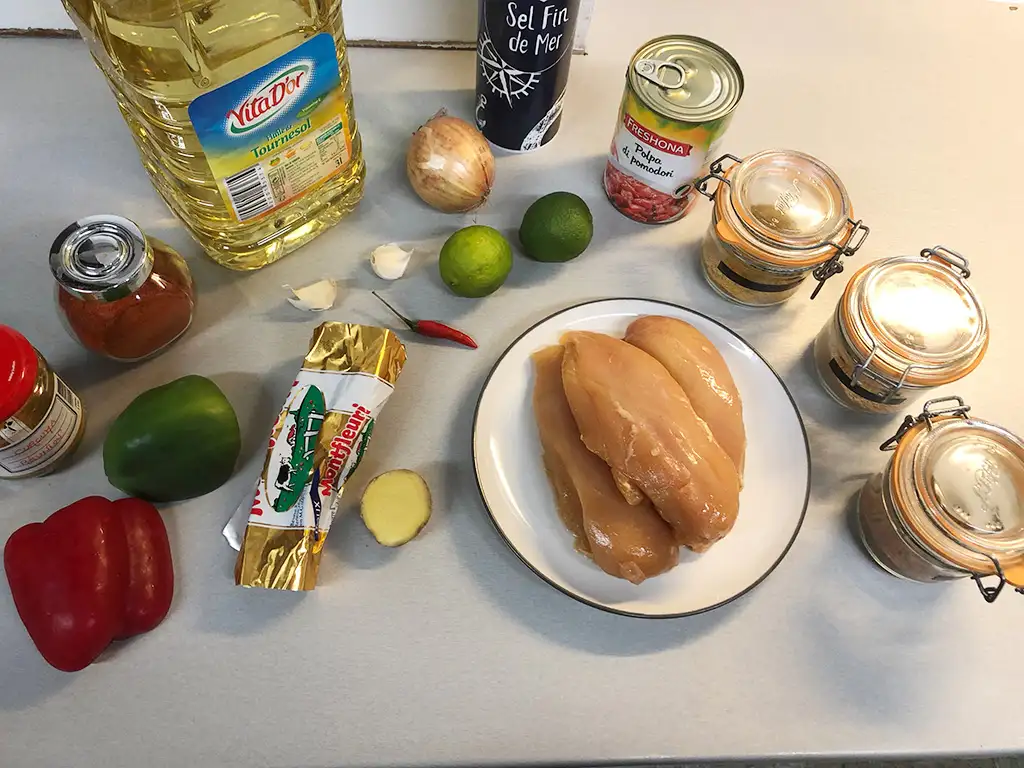 Chicken jalfrezi ingredients