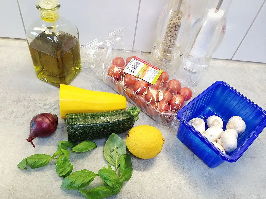 Chargrilled vegetable kebabs ingredients