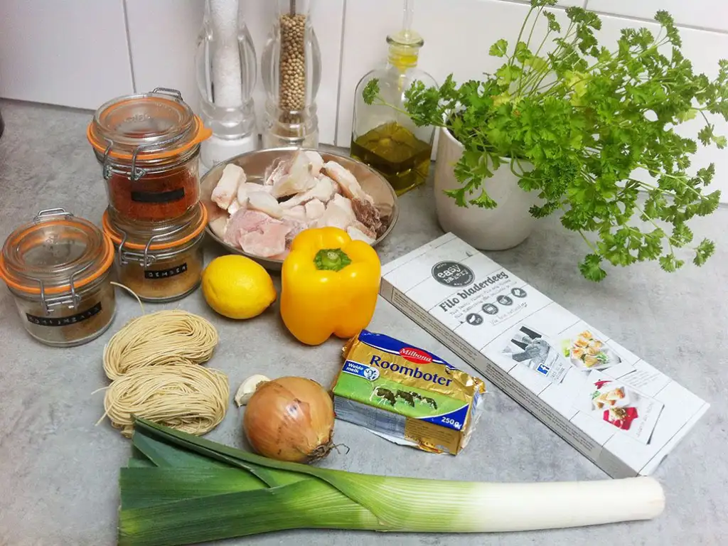 Mini fish bastilla ingredients