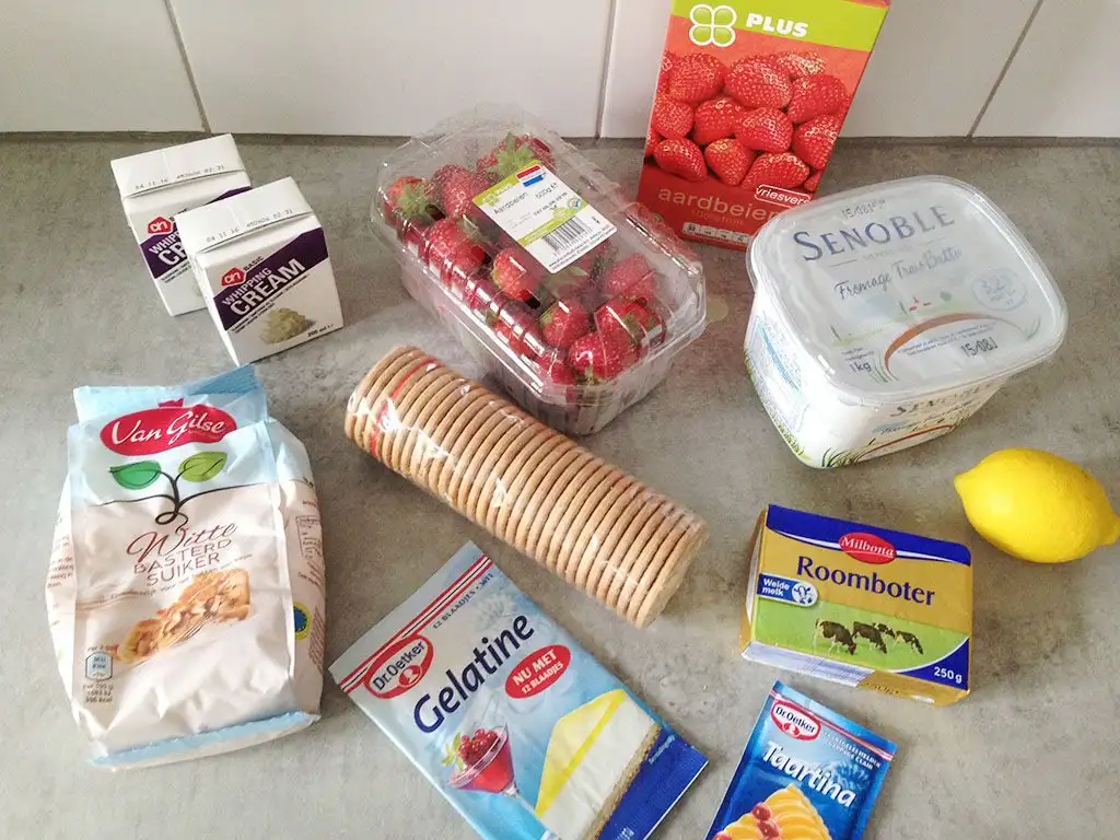 Dutch strawberry quark tart ingredients