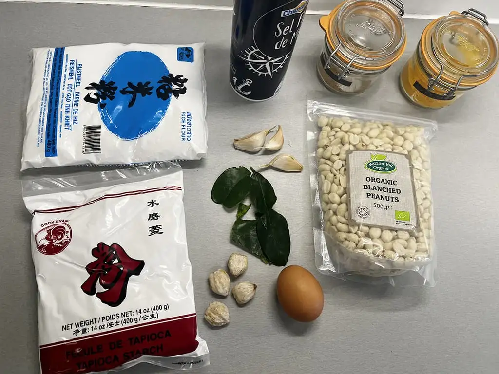 Rempejek katjang ingredients
