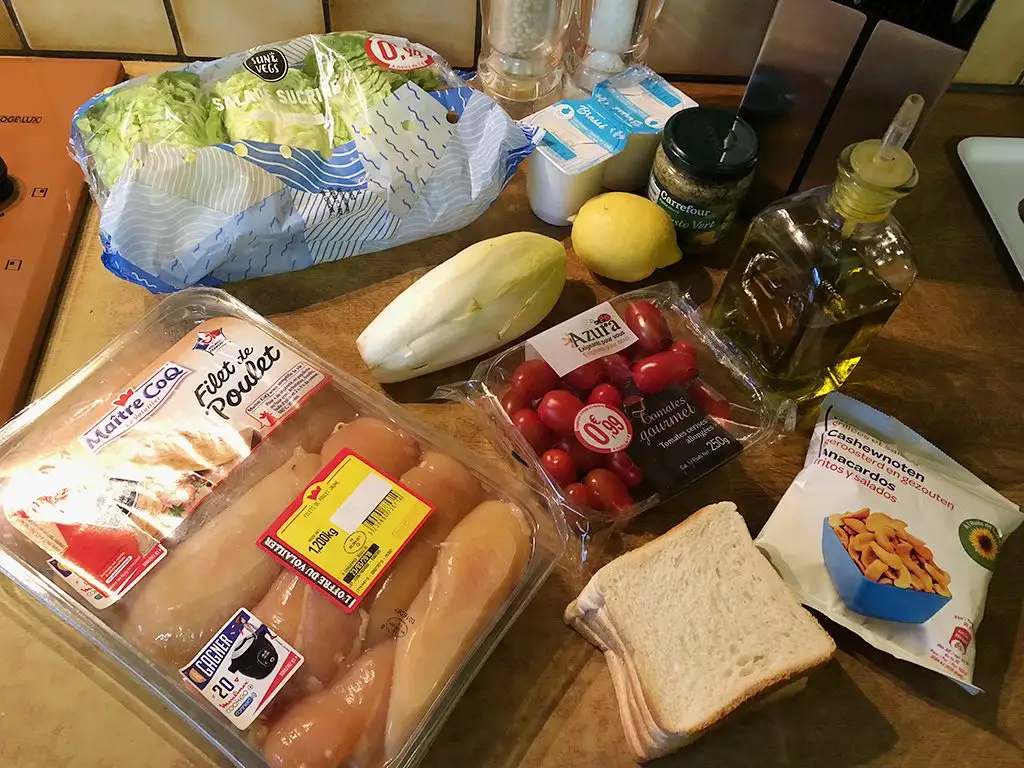Chicken salad with pesto yogurt dressing ingredients