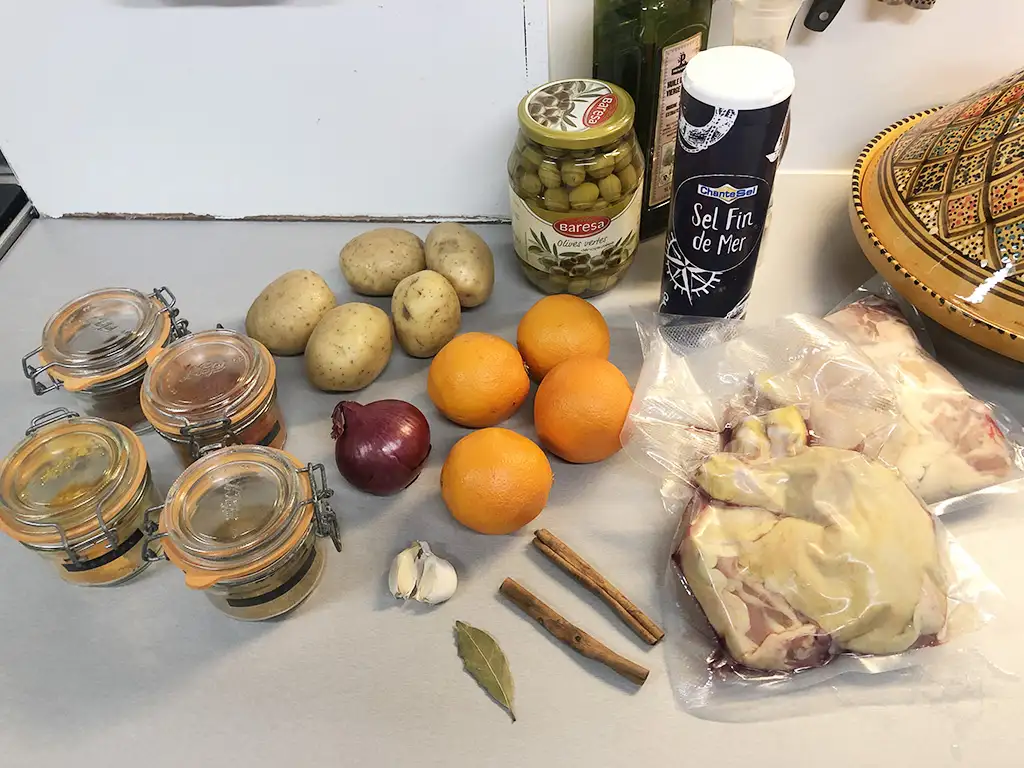Chicken tagine ingredients