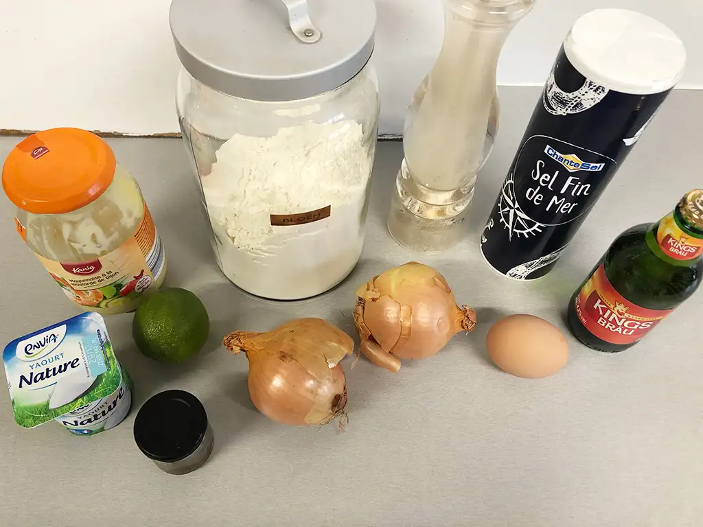 Beer battered onion rings ingredients