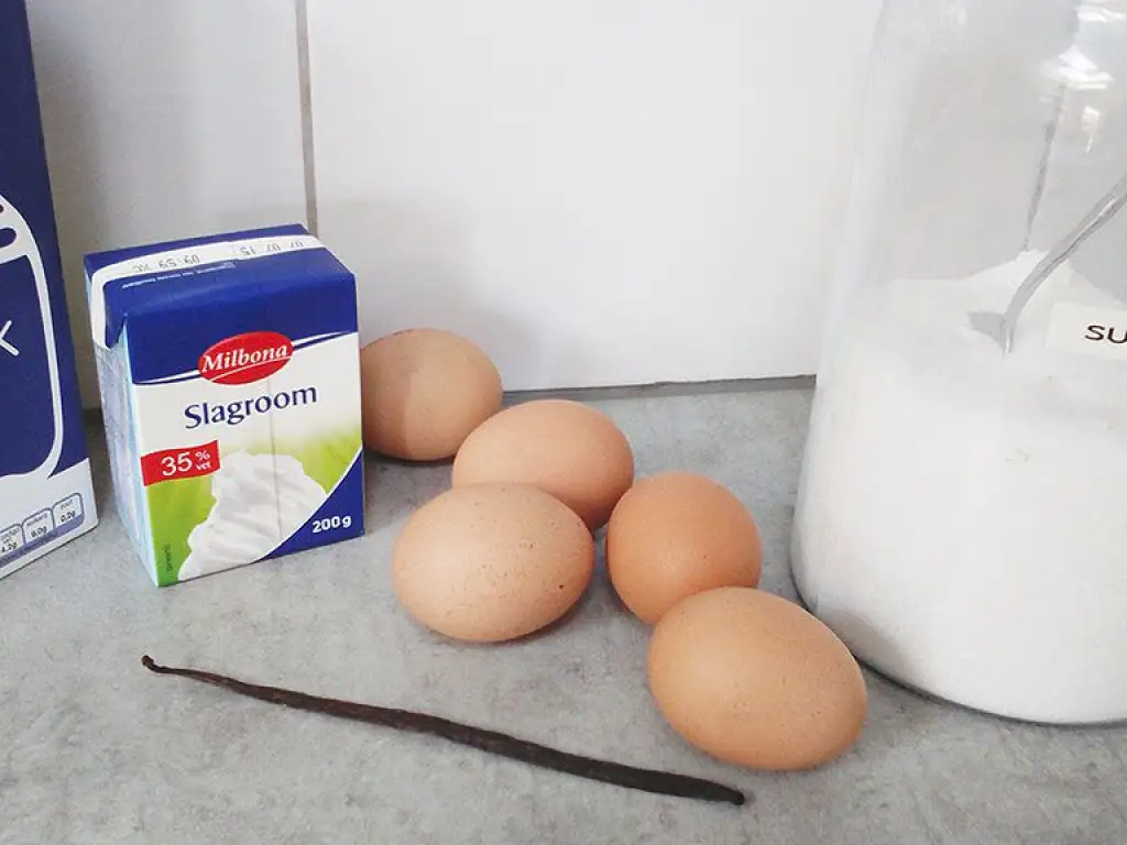 Crème brûlée ingredients