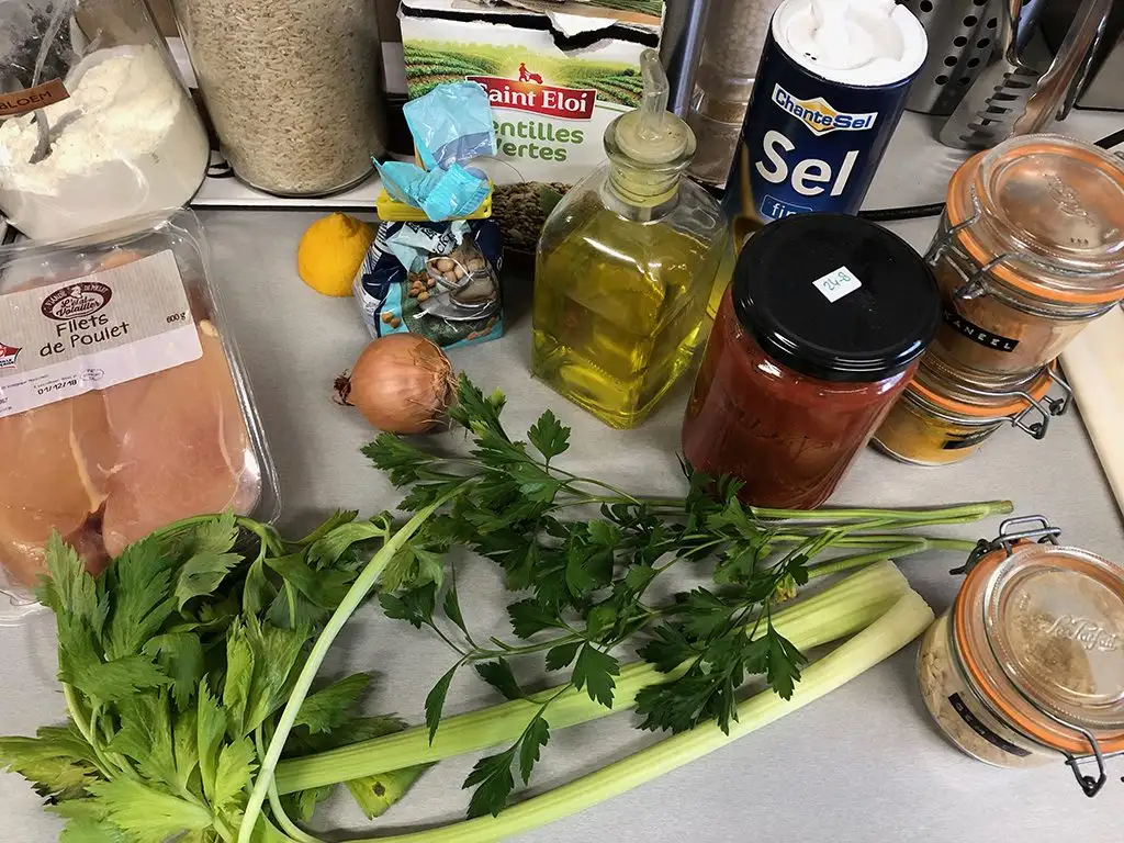 Harira - Moroccan soup ingredients
