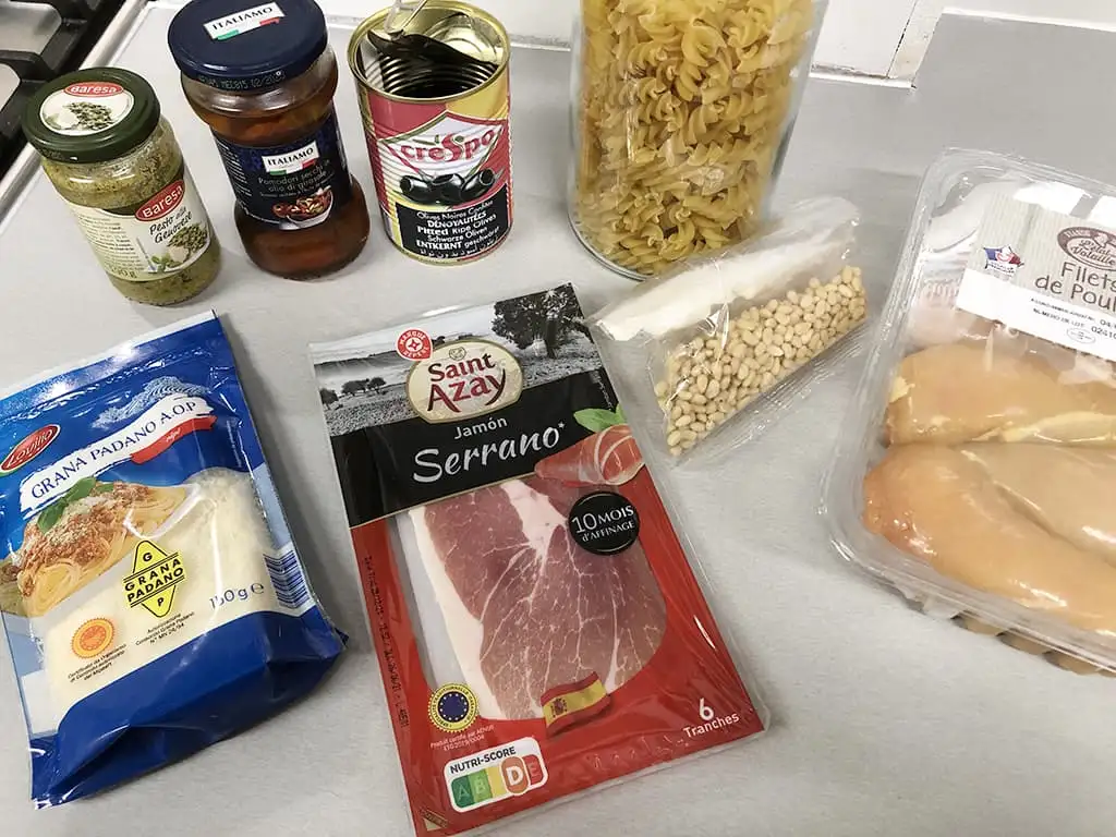 Sun dried tomato chicken pasta ingredients