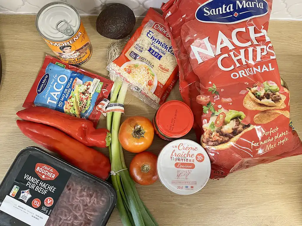 Beef nacho bake ingredients