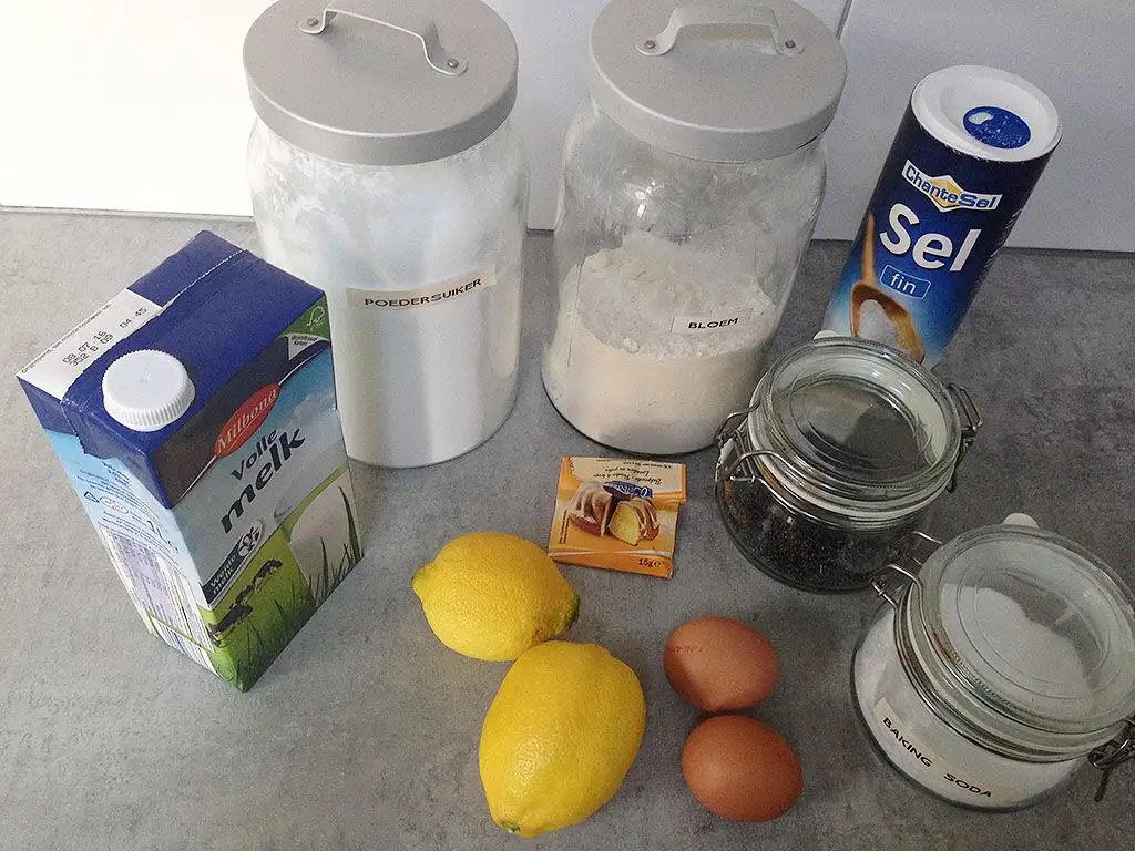 Lemon pancakes ingredients