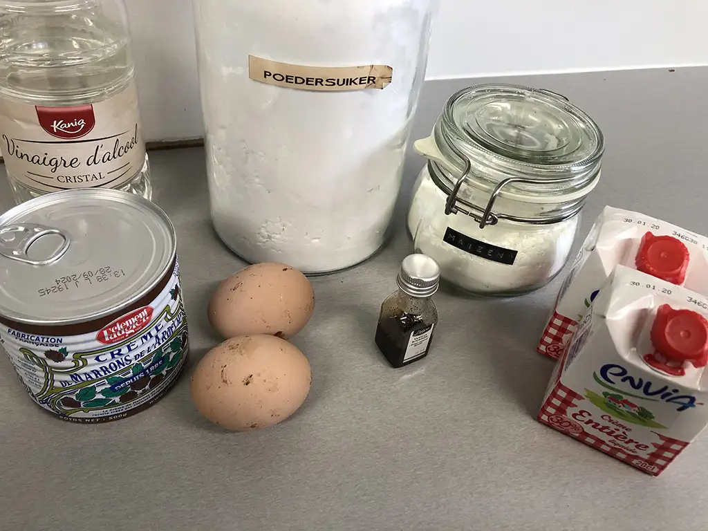 Mont blanc dessert ingredients