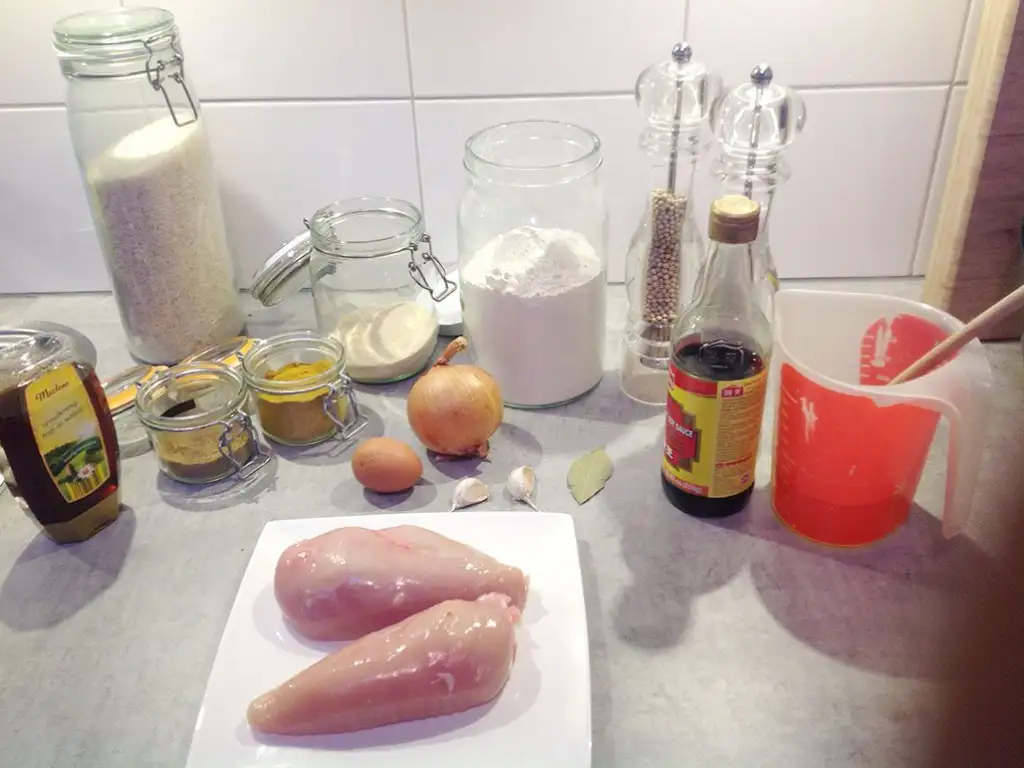 Chicken katsu curry ingredients