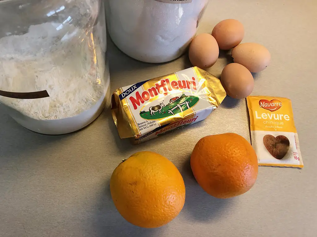 Orange cake ingredients