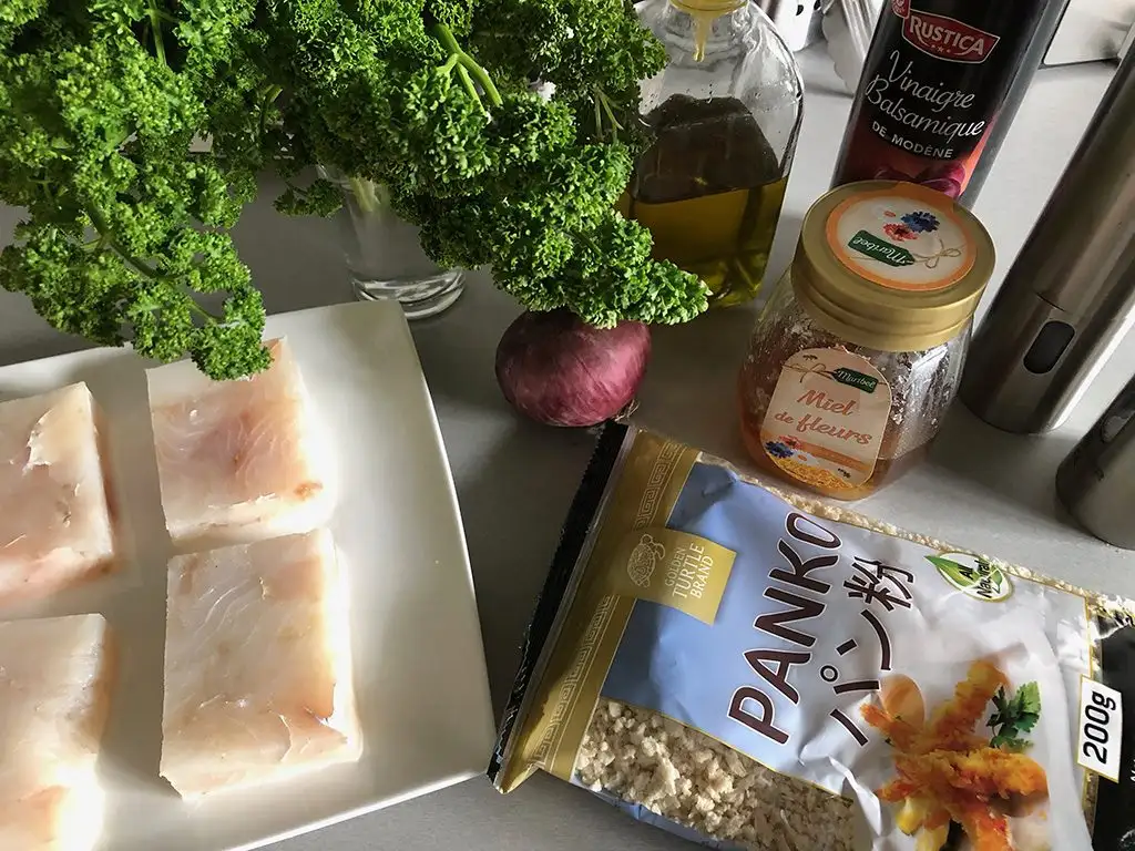 Oven-baked cod with a crispy crust ingredients