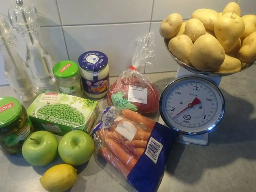 Limburger cold salad a.k.a. koude schotel ingredients