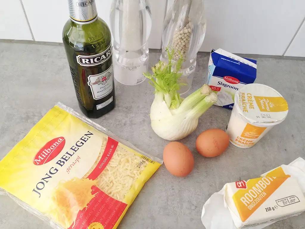 Fennel gratin ingredients
