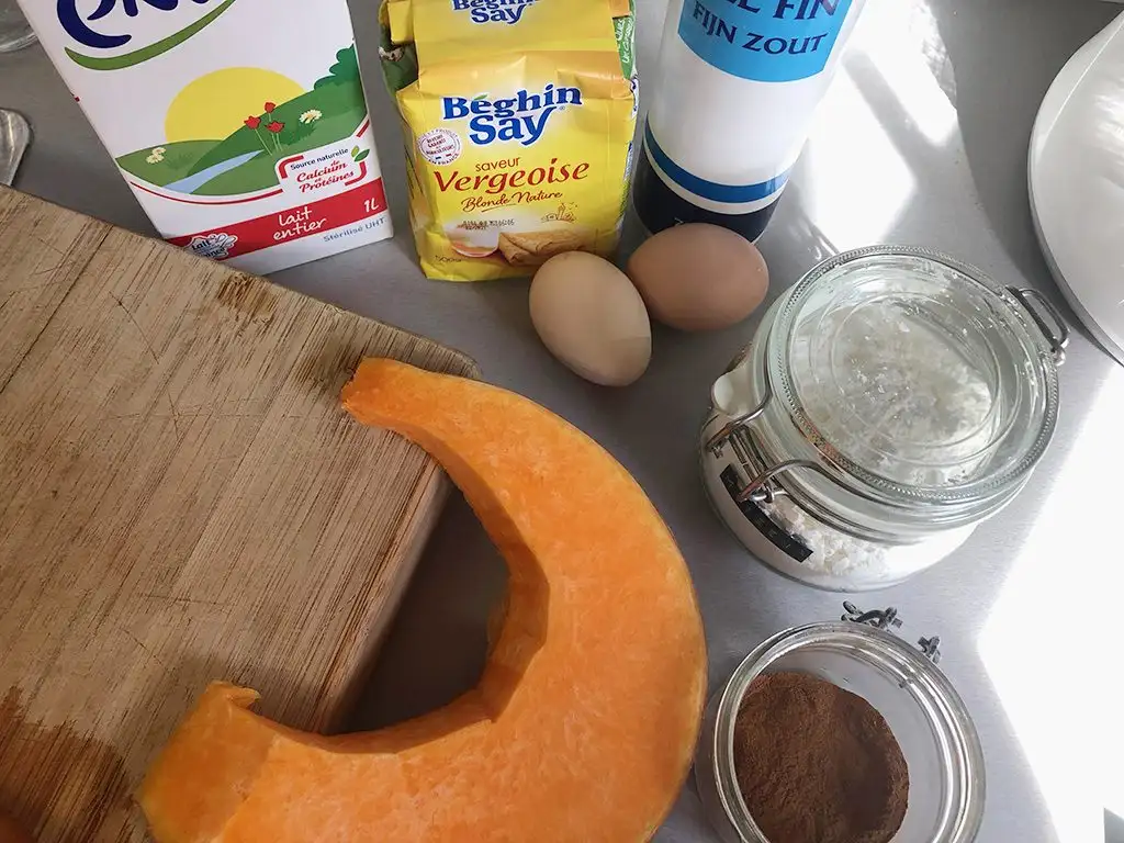 Pumpkin pudding ingredients