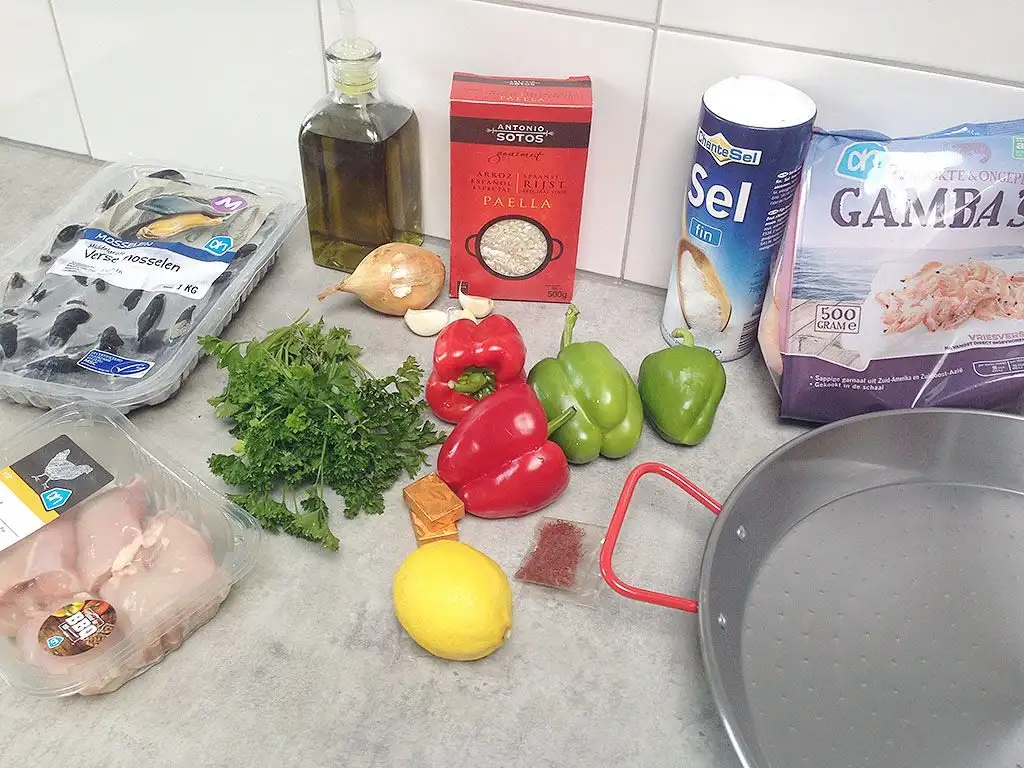 Paella ingredients