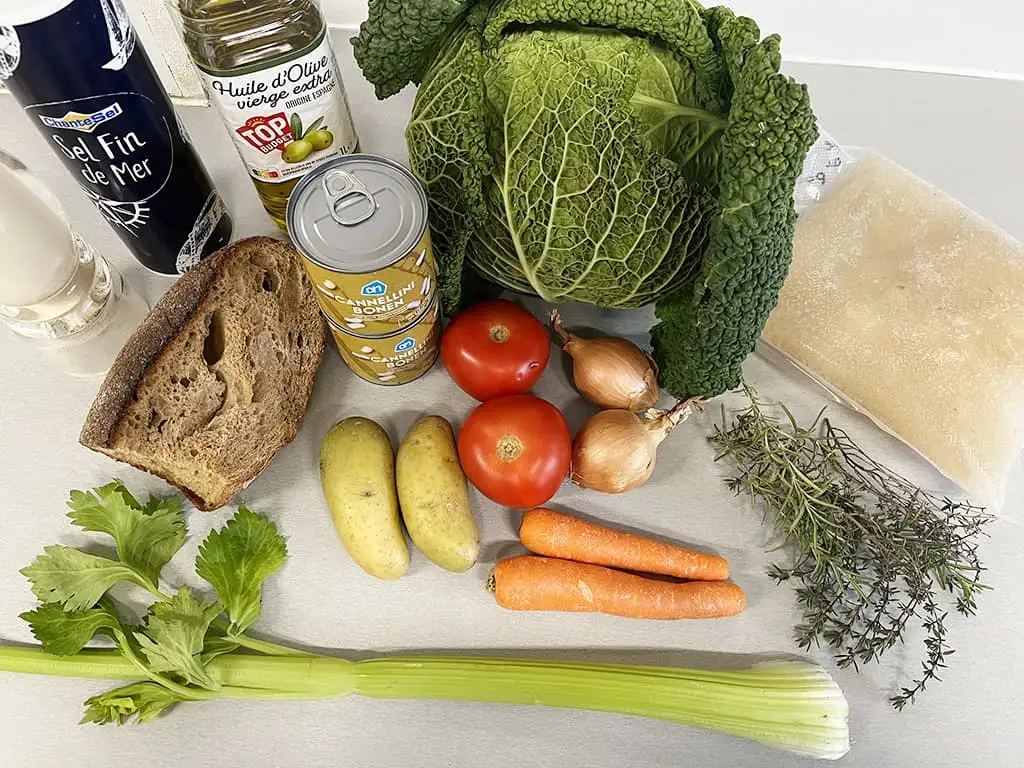 Ribollita - Tuscan soup ingredients