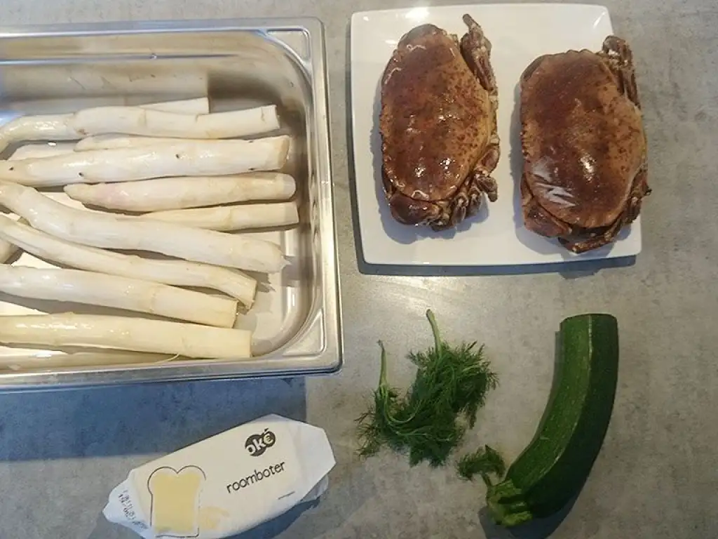 Steamed north sea crab ingredients