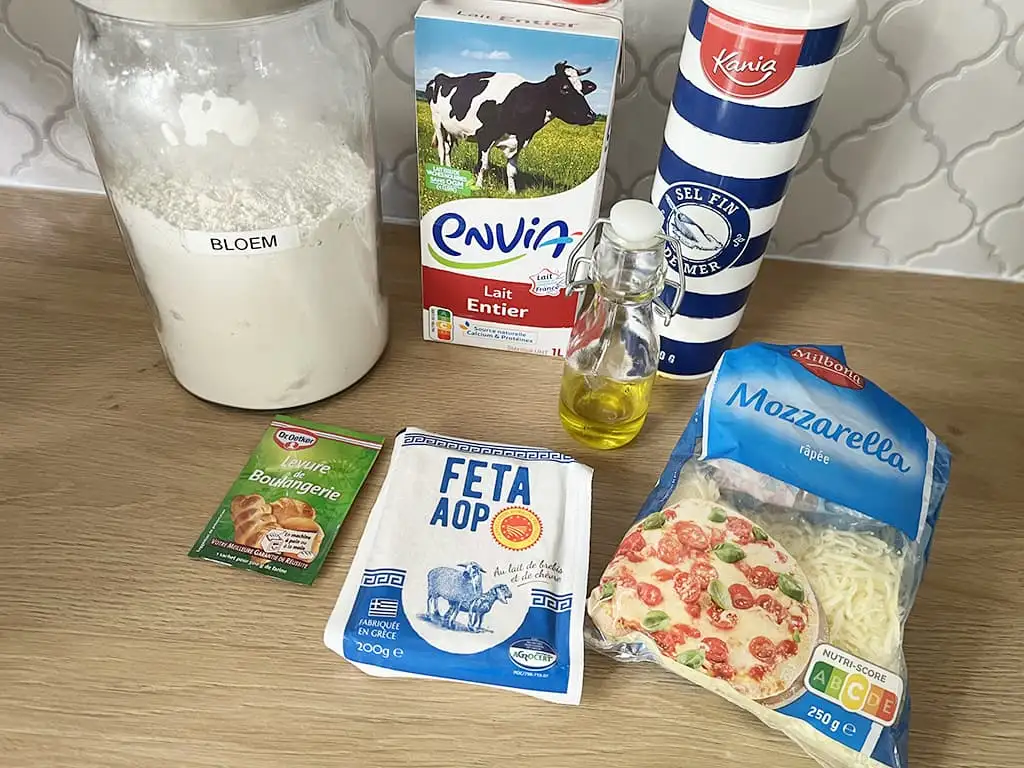 Turkish cheese pide ingredients