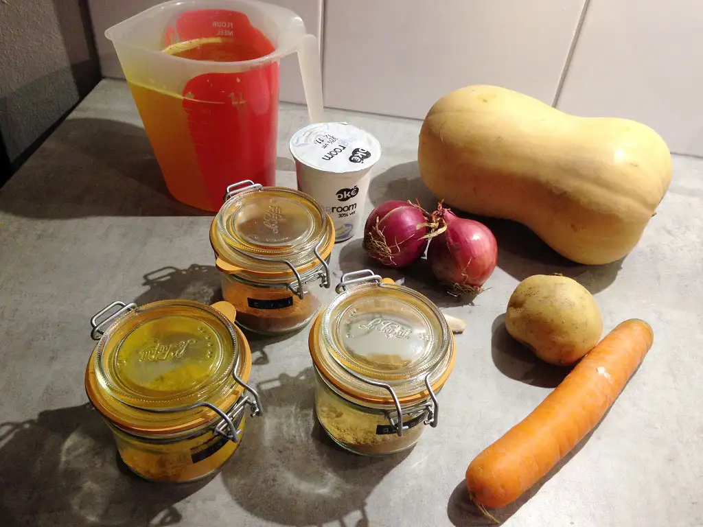 Pumpkin soup ingredients