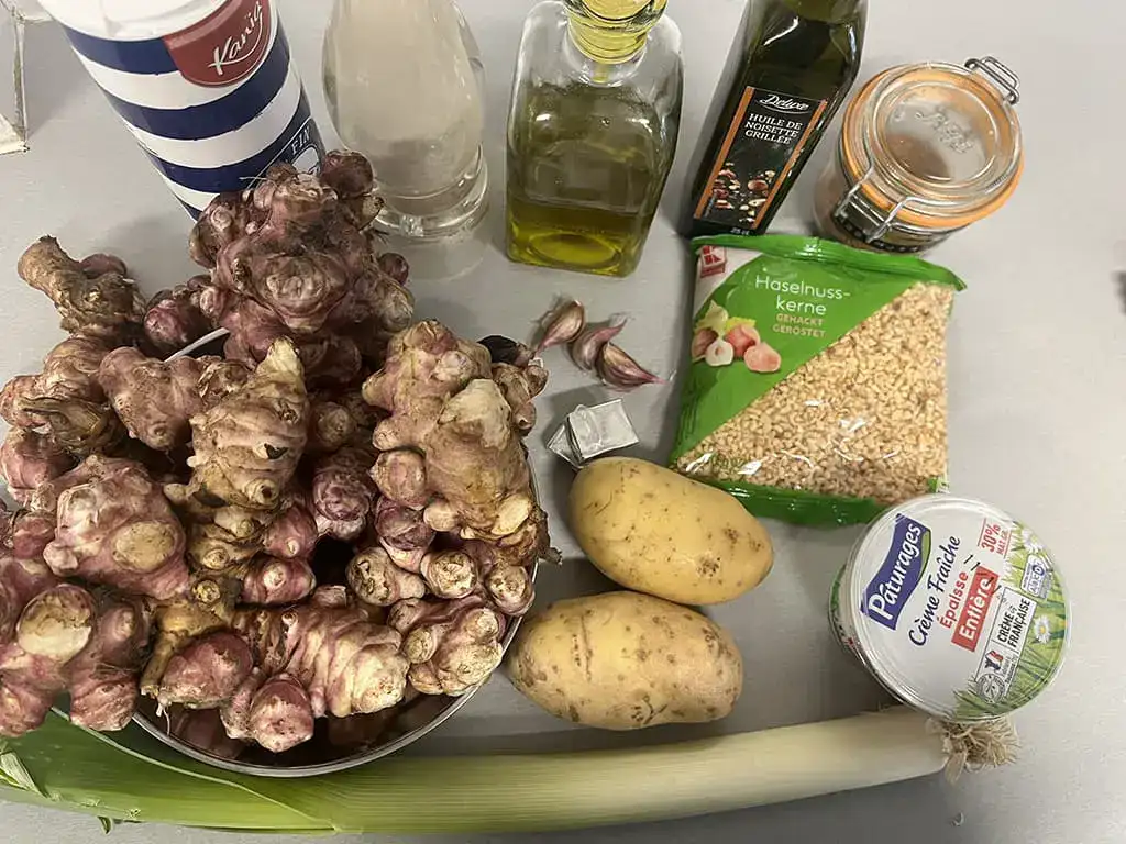 Jerusalem artichoke soup ingredients