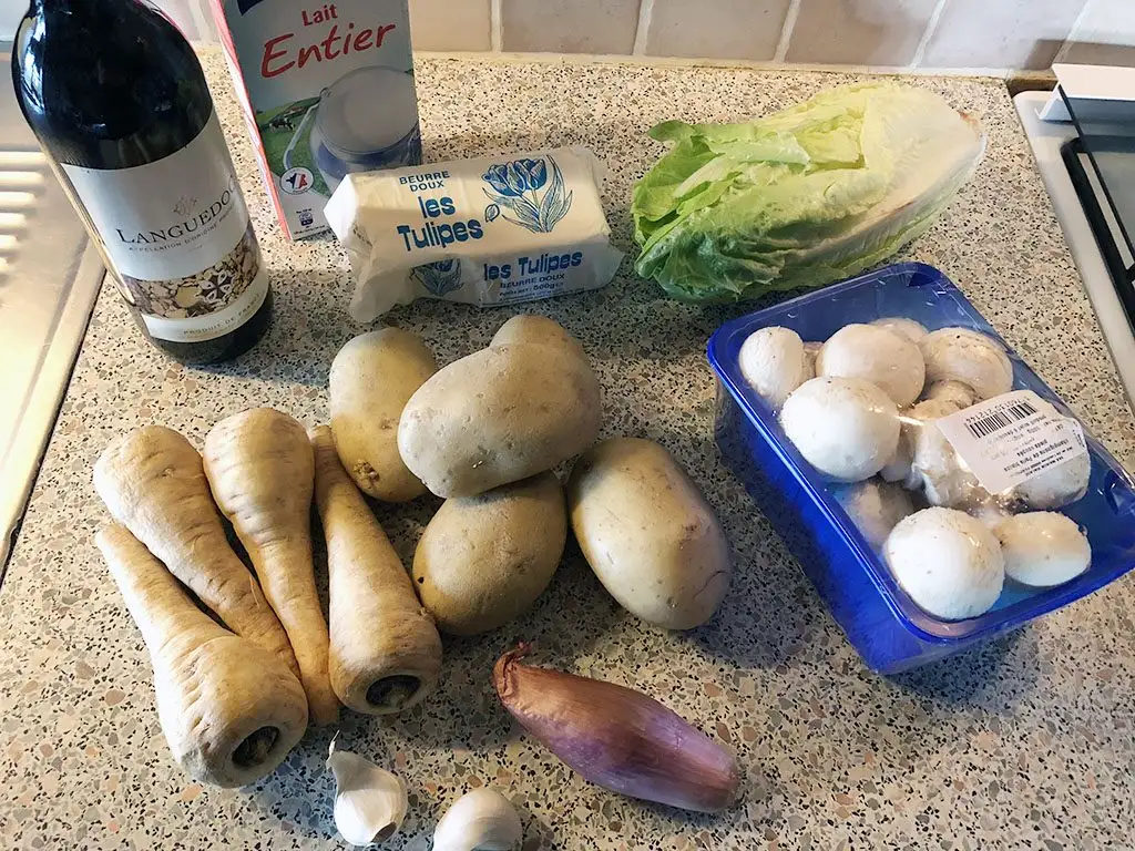 Parsnip mash ingredients