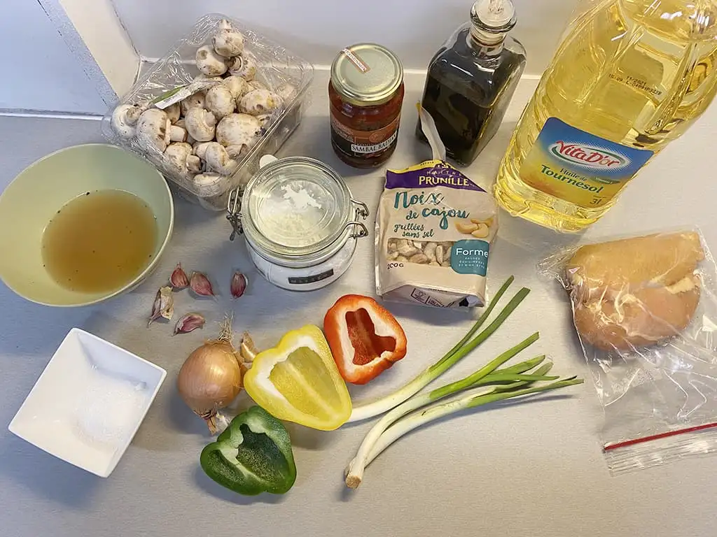 Cashew chicken ingredients