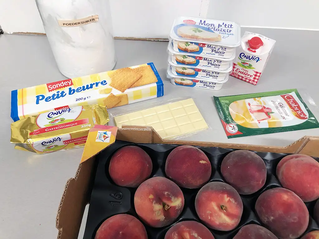 No bake peach cheesecake ingredients