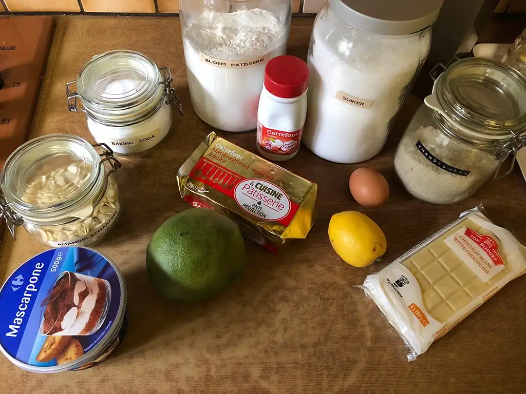 White chocolate and mango tarts ingredients