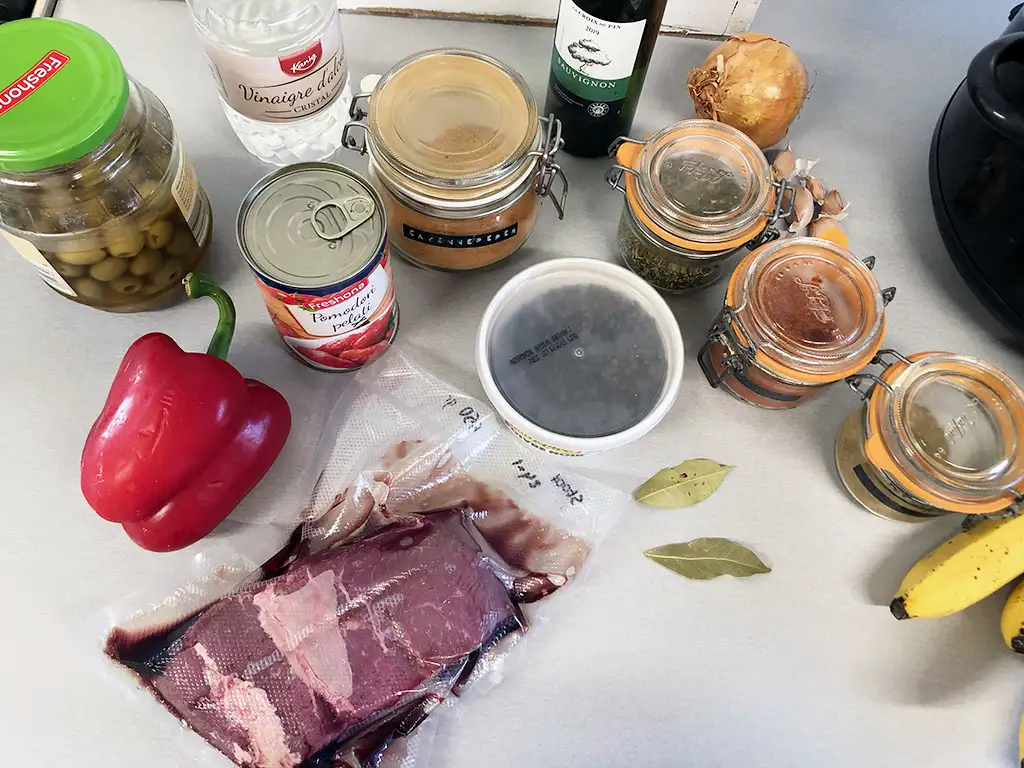 Ropa vieja - Cuban stew ingredients