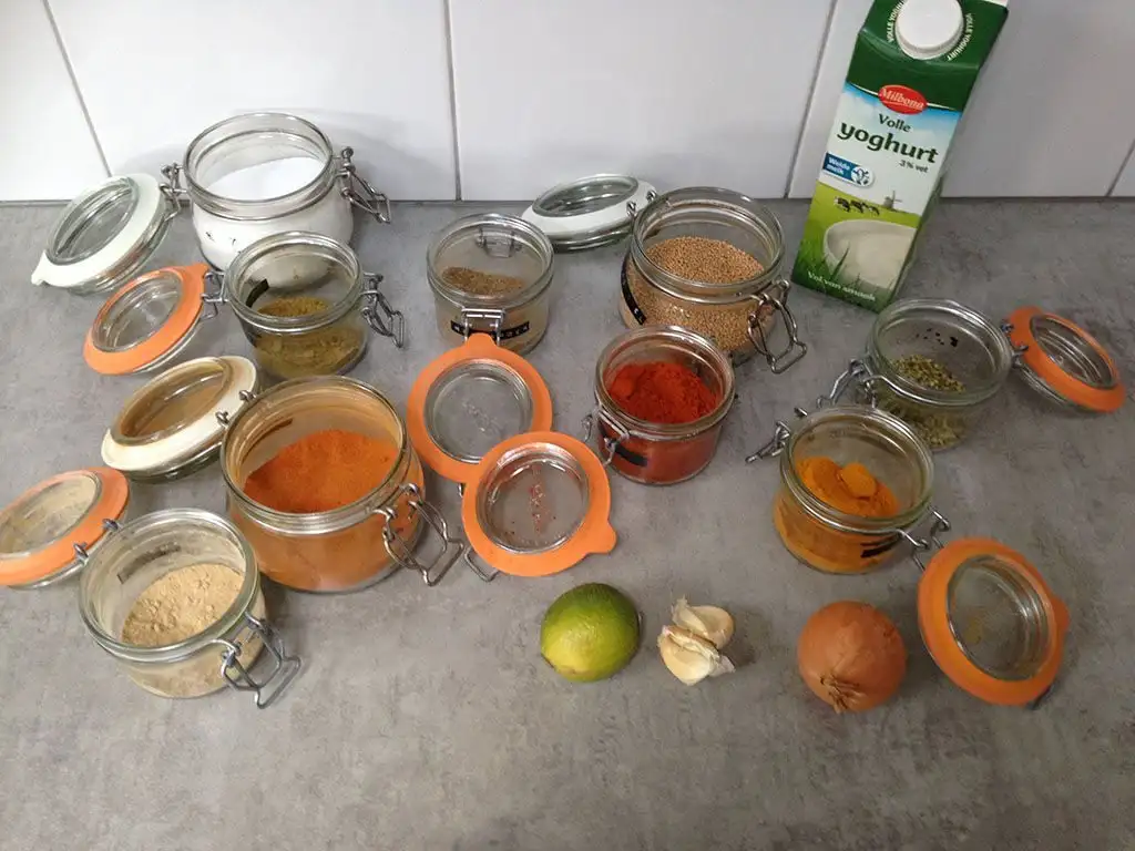 Indian spiced yogurt marinade ingredients