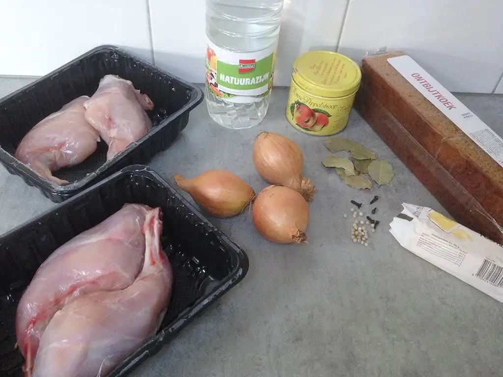 Dutch sweet and sour rabbit ingredients
