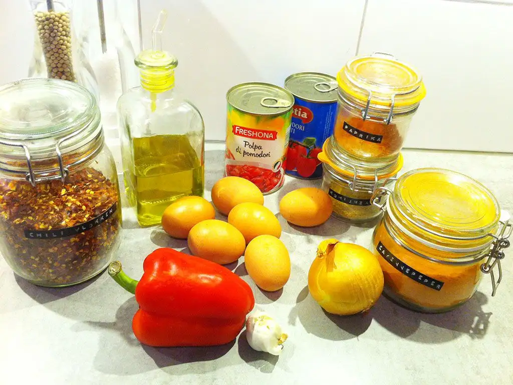 Shakshuka ingredients