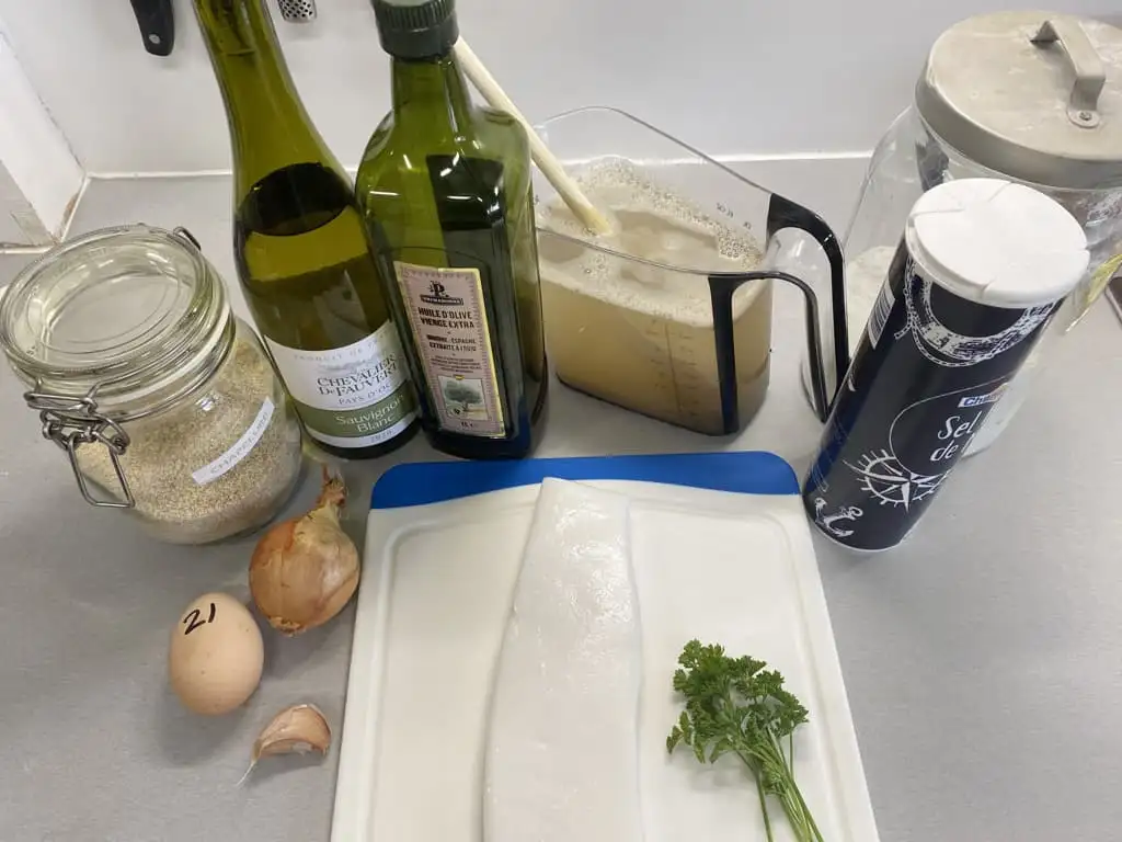 Albóndigas de choco ingredients