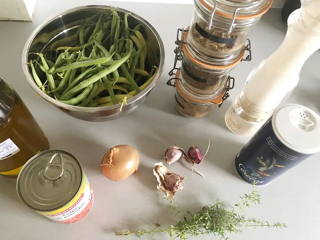 Lebanese green beans ingredients