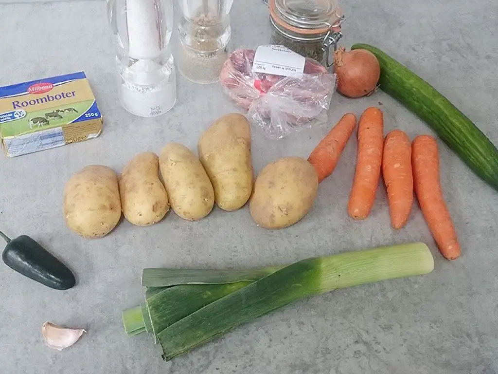 Lamb shank with Hasselback potatoes ingredients