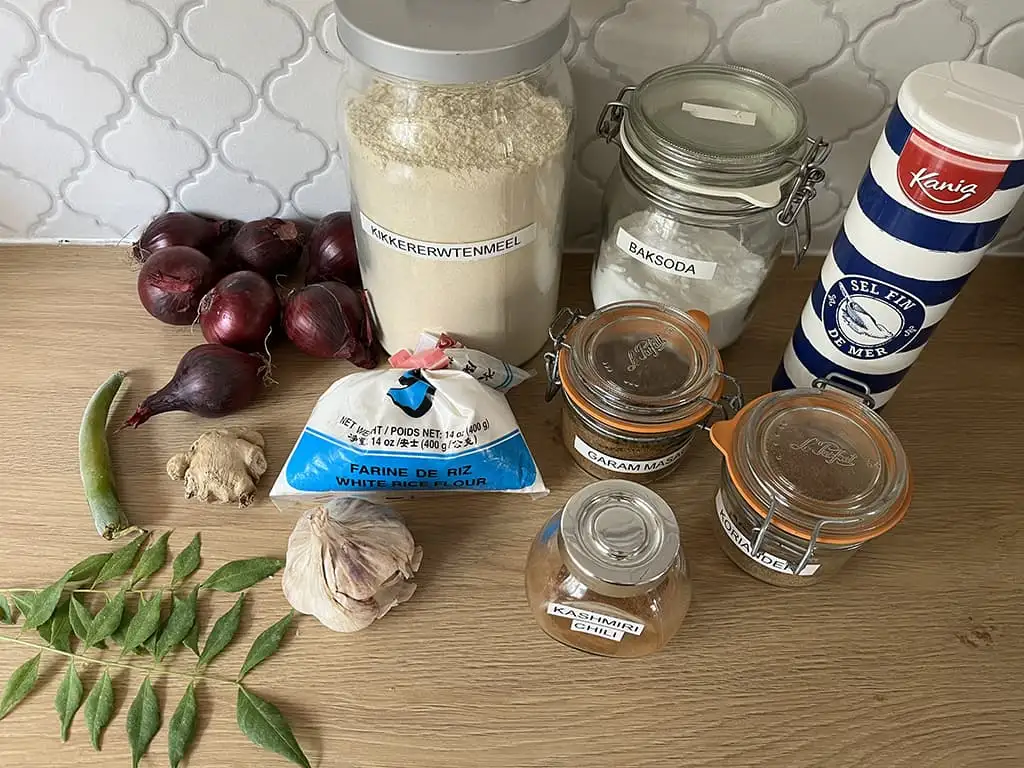 Onion bhaji recipe (restaurant style) ingredients