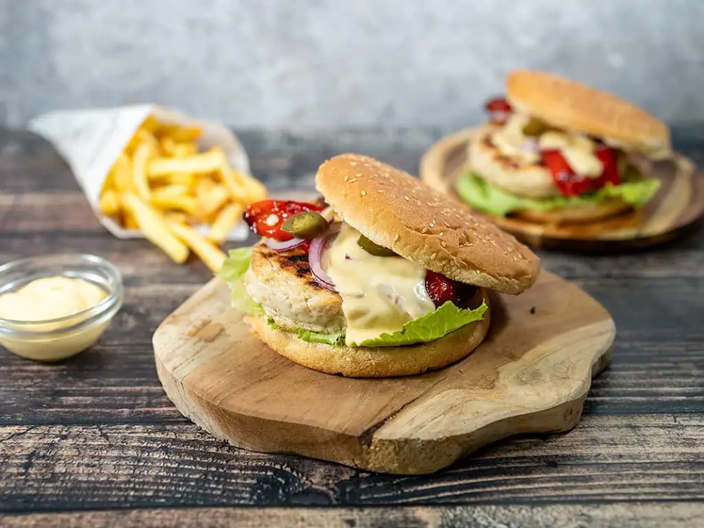 Turkey burgers with cheese sauce ingredients