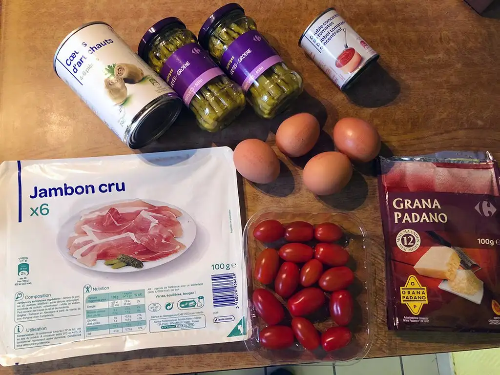 Easter pizza ingredients