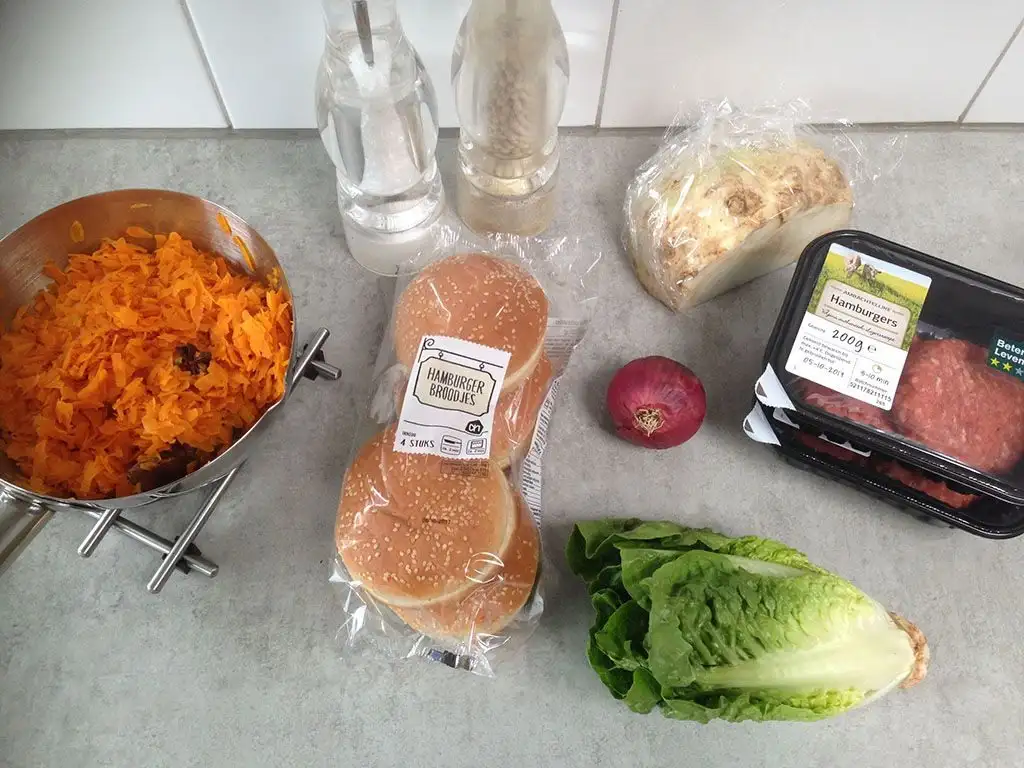 'Winter' hamburger ingredients