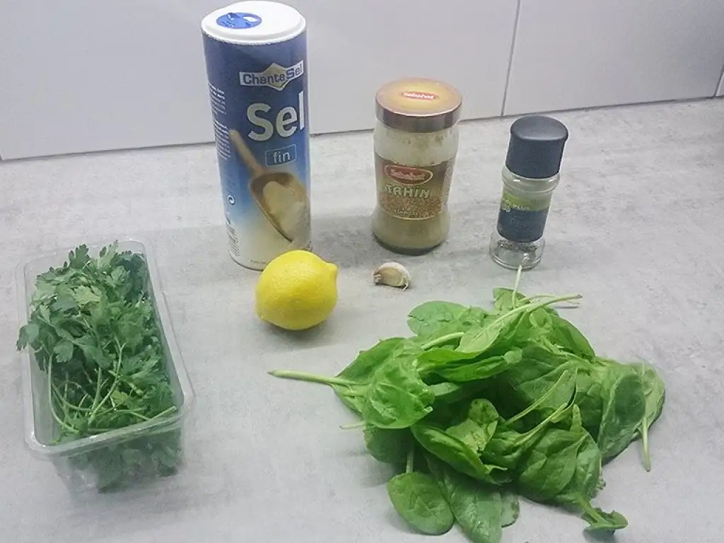 Green tahini salad dressing ingredients