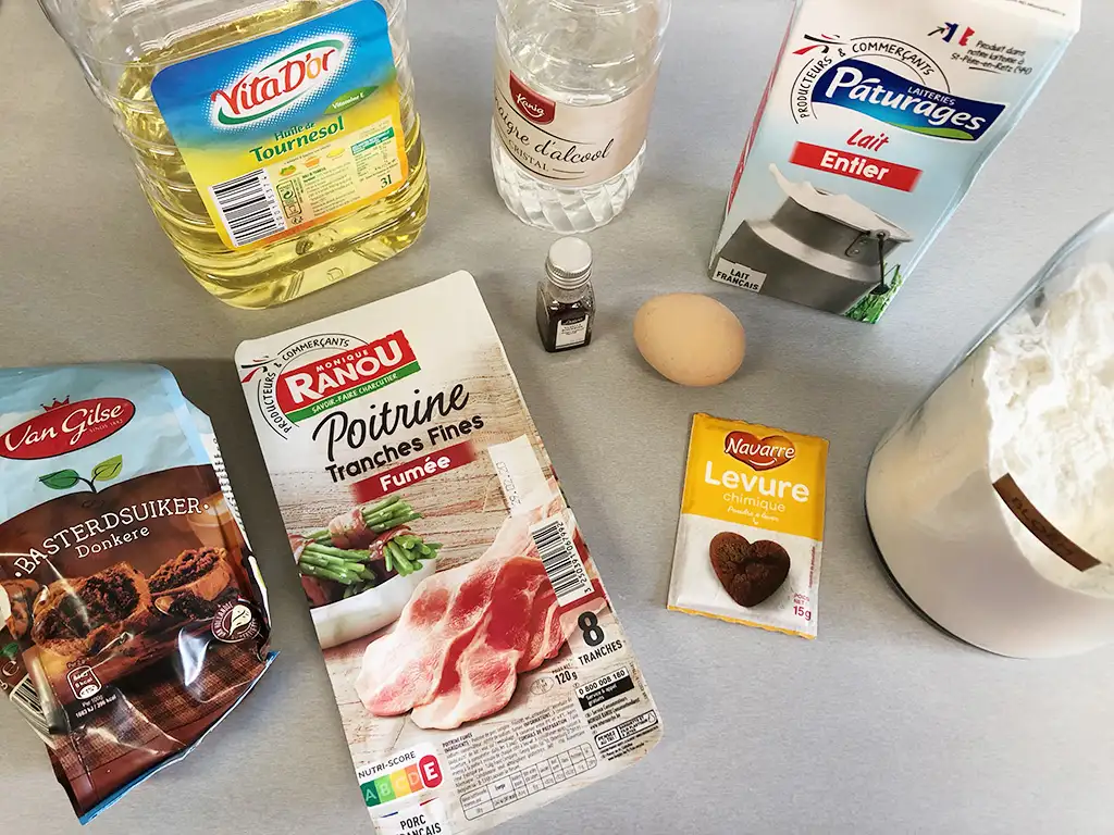 Crispy bacon waffles ingredients