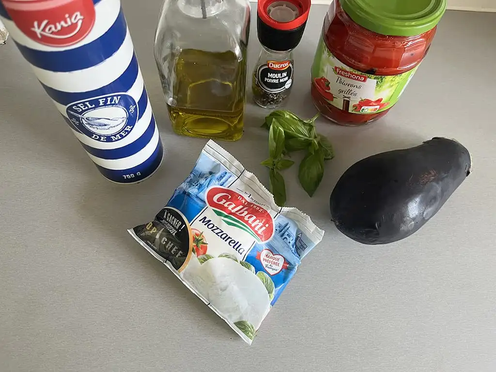 Grilled eggplant roll-ups ingredients