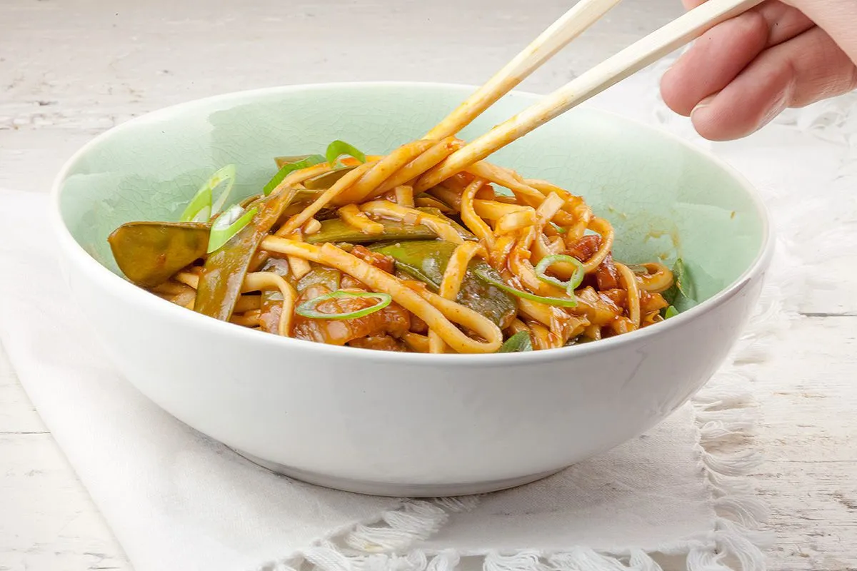 Kimchi noodles