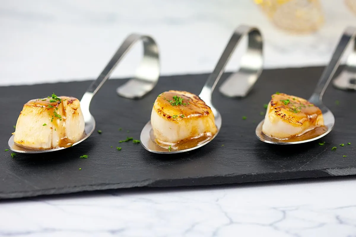 Scallop and vanilla amuse-bouches