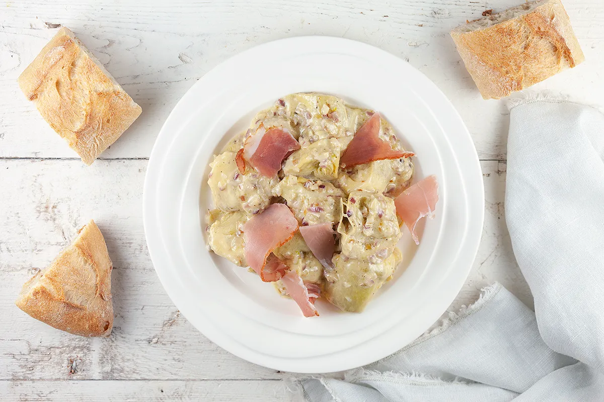 Artichoke with ham
